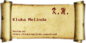 Kluka Melinda névjegykártya