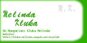 melinda kluka business card